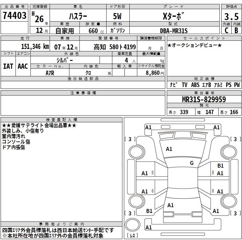 Auction Sheet