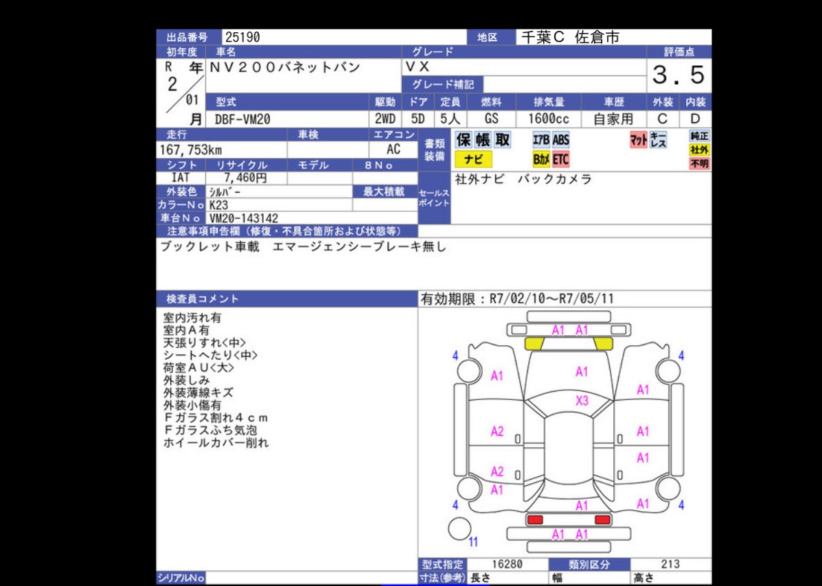 Auction Sheet