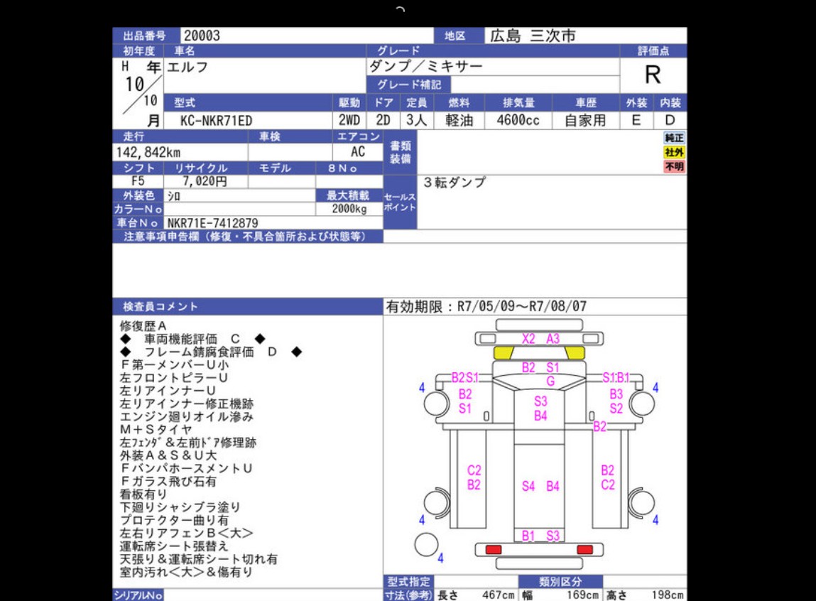 Auction Sheet