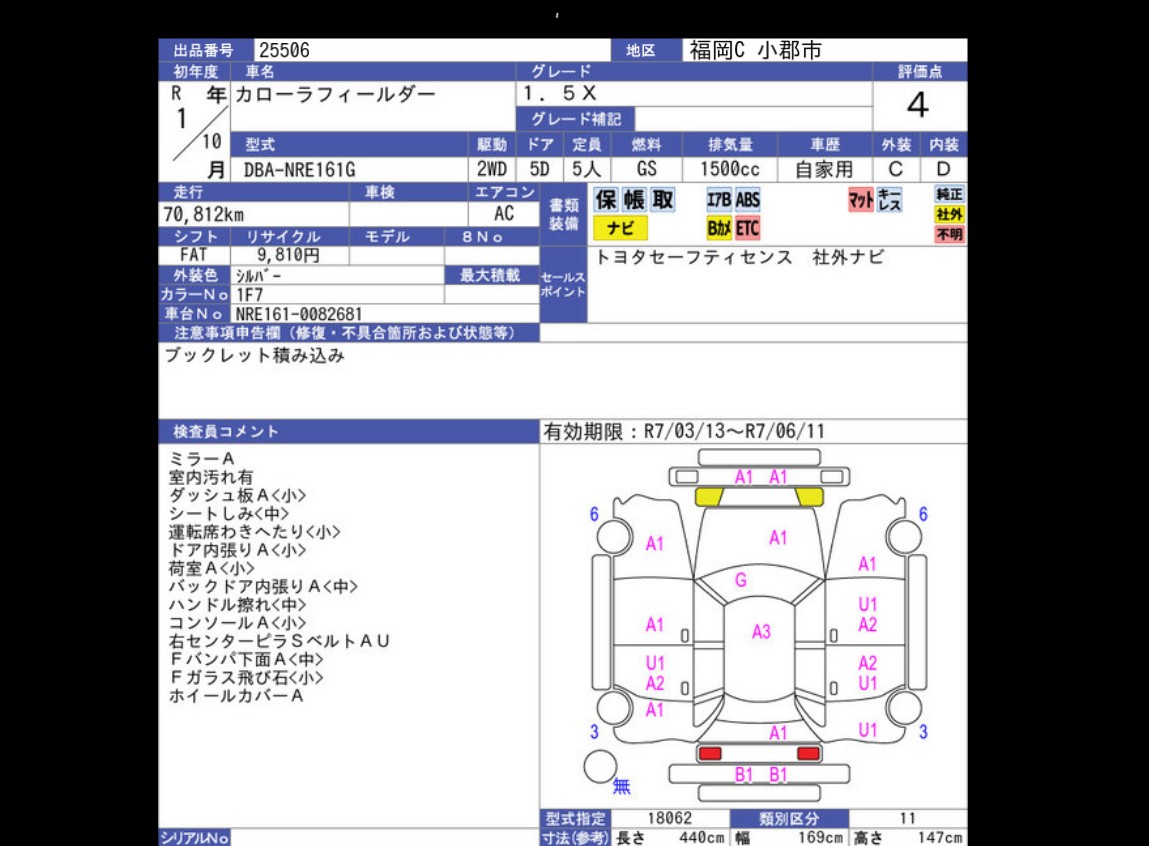 Auction Sheet