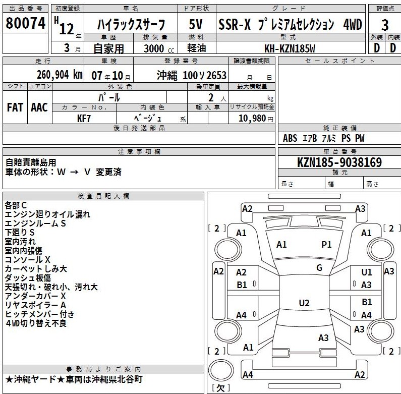 Auction Sheet