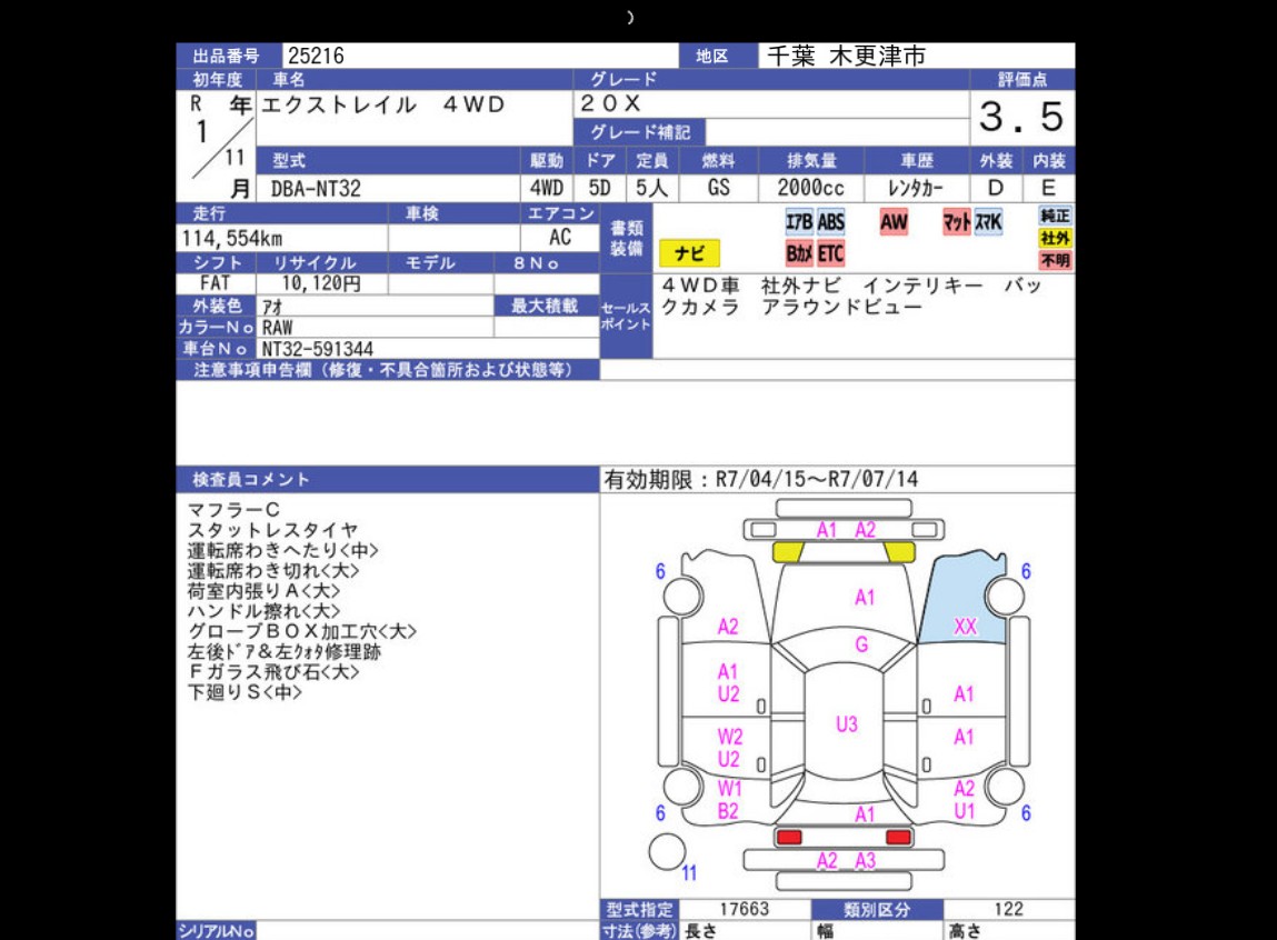 Auction Sheet