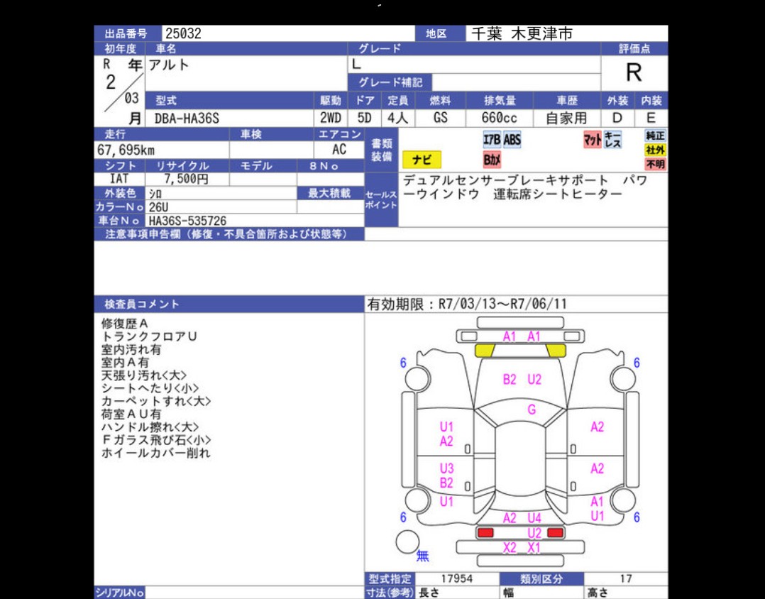 Auction Sheet