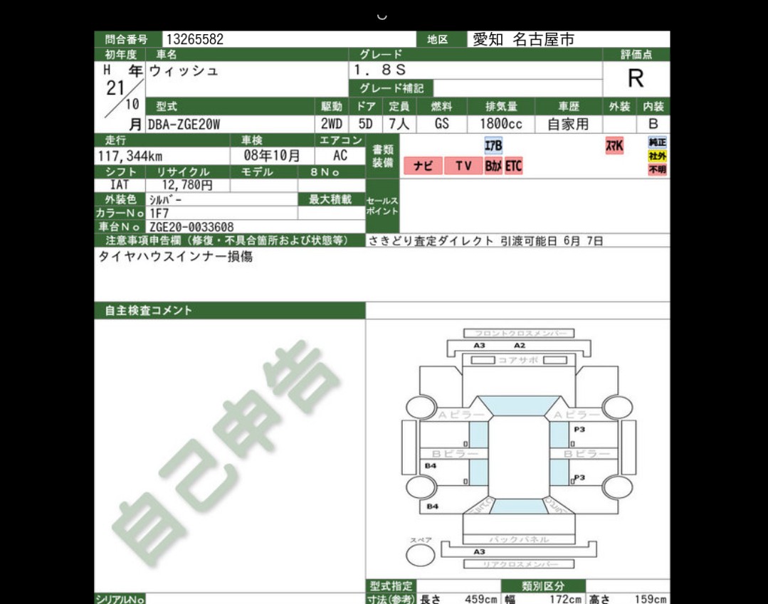 Auction Sheet