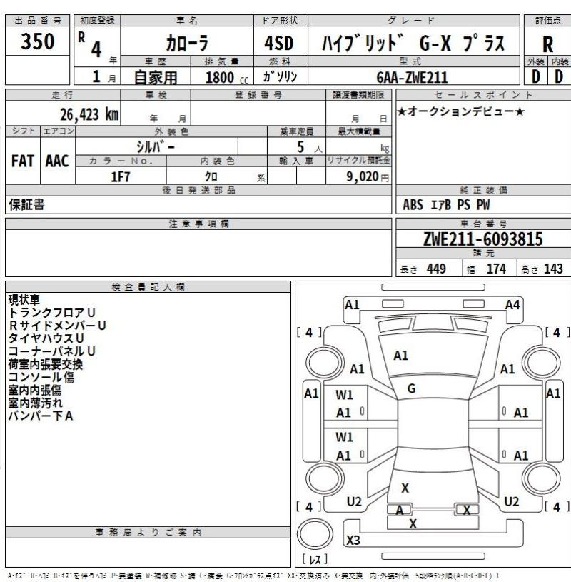 Auction Sheet