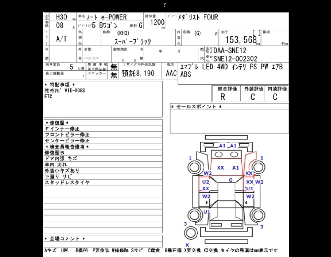 Auction Sheet