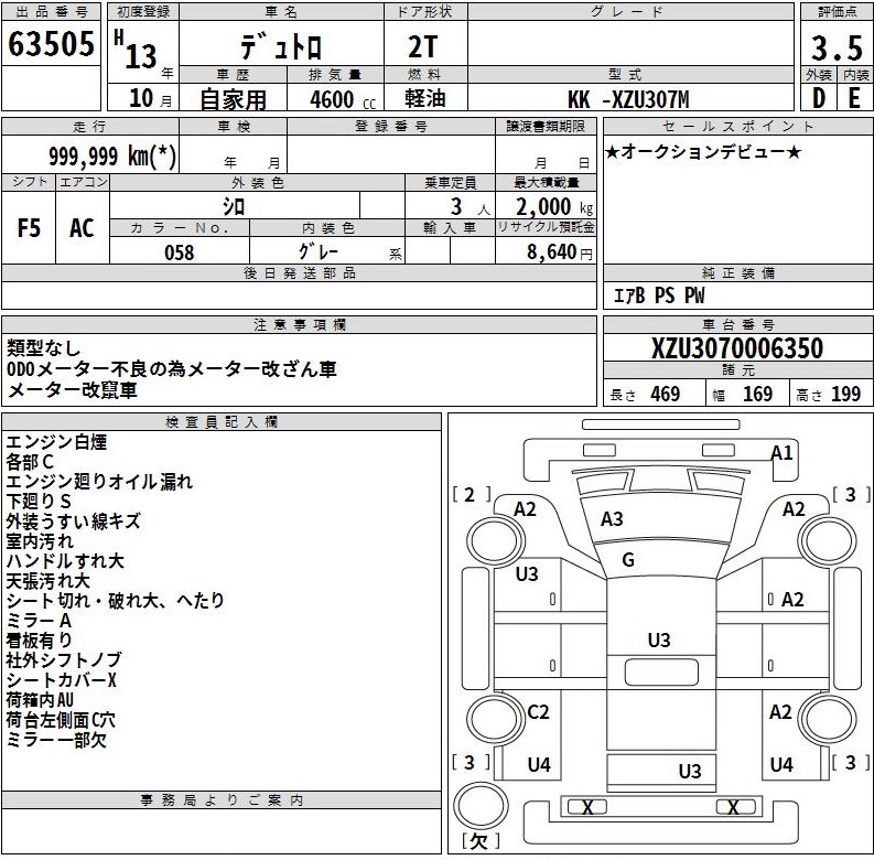 Auction Sheet