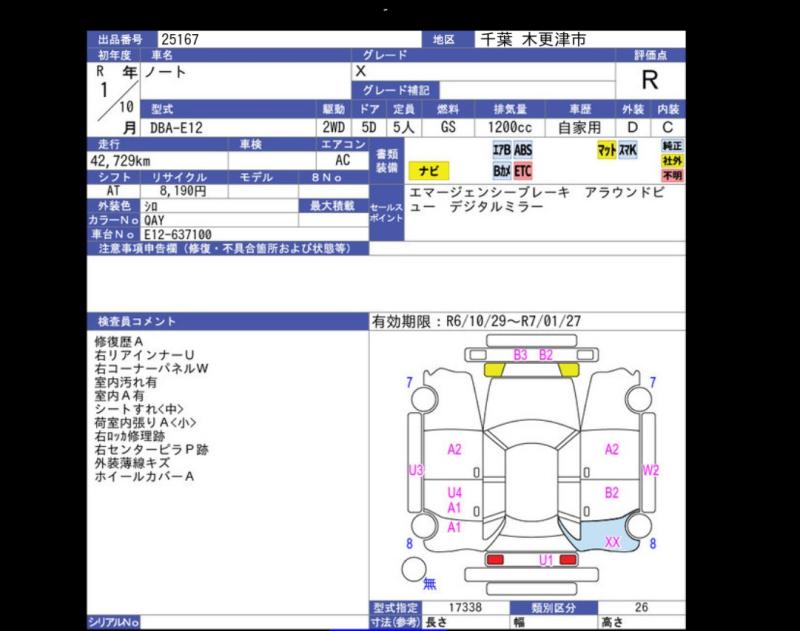 Auction Sheet
