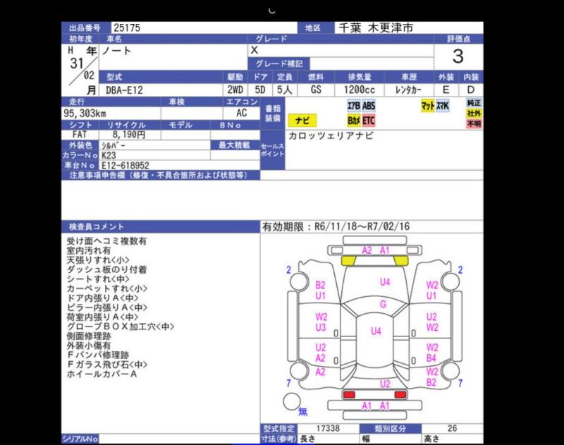 Auction Sheet